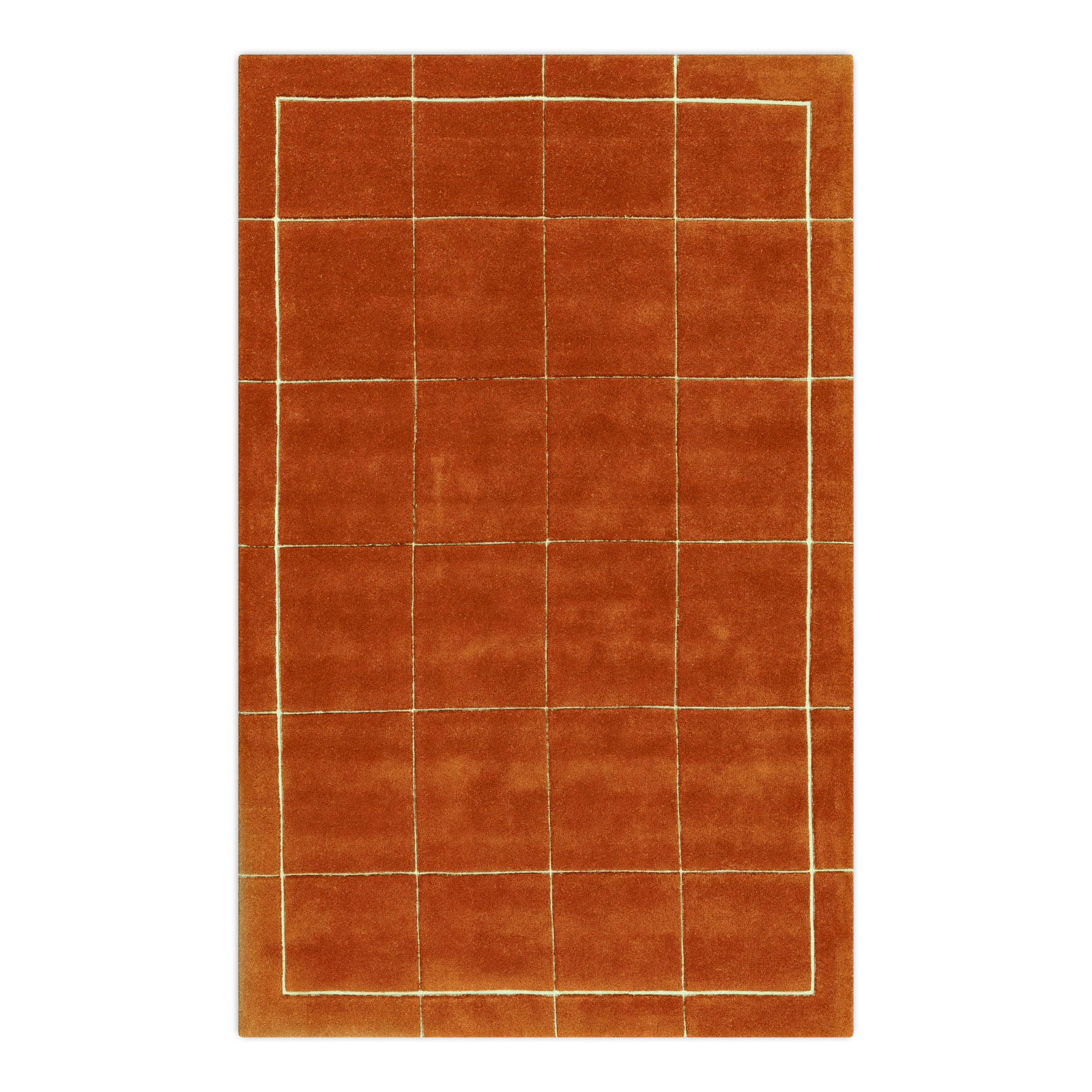 Mallory Hand-Tufted Rust Geometric Rug, Rectangle 2' x 3'