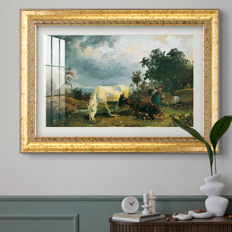 Moisissure sur la lande, vers 1830 - Friedrich Gauermann - Estampe encadrée sur mesure, Format intérieur 20 po x 28 po