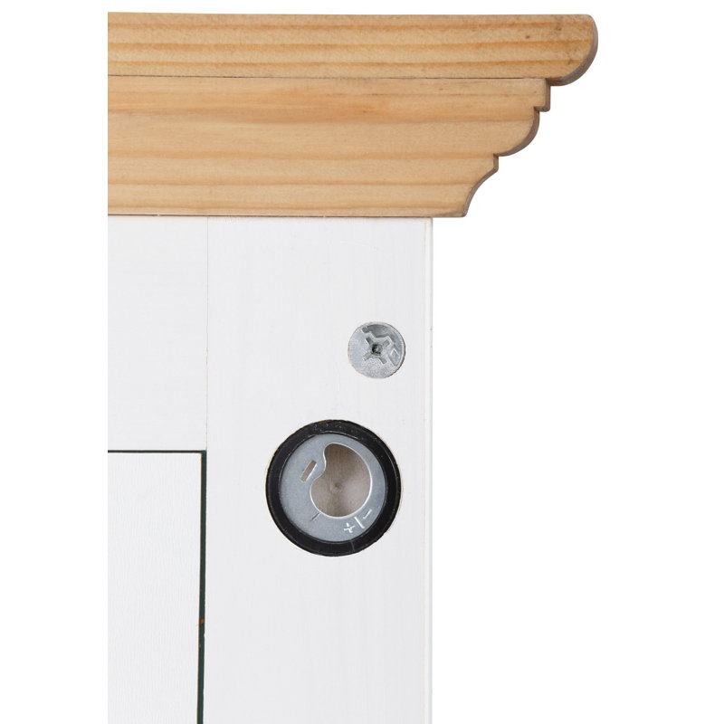 2 Doors with Hooks, White