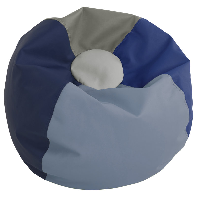 SoftScape Classic Bean Bag, Navy Powder Blue, 19" H x 35" W x 35" D