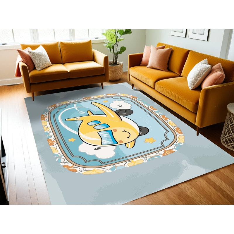 Tapis pour enfants East Urban Home, Rectangle de 5 pi x 8 pi