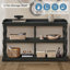 Console avec espaces de rangement ouverts à 3 niveaux et pieds de soutien à colonne romaine-1525576853