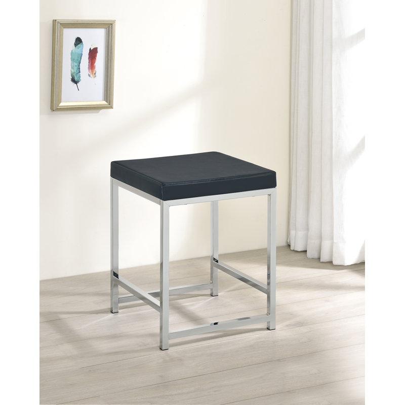 Tabouret de coiffeuse en acier, Black