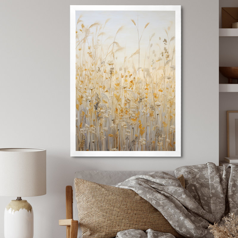 «Meadow Of Dreams III» sur toile, Cadre simple blanc, H 32 po x l 24 po x P 1 po
