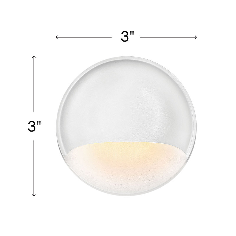 Nuvi Round Low Voltage Integrated LED Metal Deck Light, Matte White