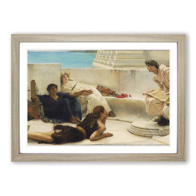 A Reading from Homer by Lawrence Alma-Tadema - Framed Print