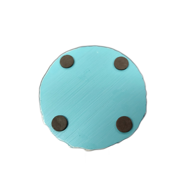 Ocean Blue and White Polyresin Sea Turtle Round Coaster Set with Holder