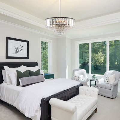 Modern 4-Tier Crystal Chandelier