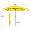 Parasol de marché rectangulaire 120 po x 96 po Berlena-993912242