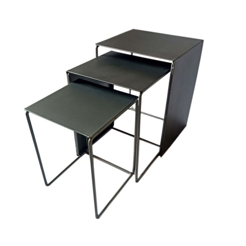 Cunegunda Grey 3-Piece Rectangular Nesting Table