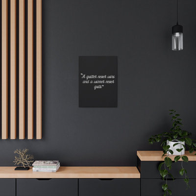 «Winner Never Quits Motivation», impression sur toile tendue