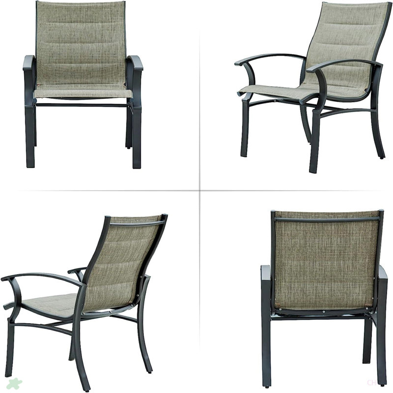 Ensemble de 2 chaises de patio en acier pour bistro