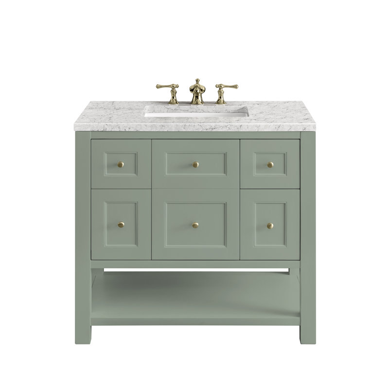 Breckenridge 36'' W Single Vanity, Eternal Jasmine Pearl, Smokey Celadon, 8" Widespread
