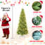 Slim Christmas Tree With Warm White Led Lights, Space-Saving Hinged Design, Easy Setup, Sturdy Metal Stand – Realistic Pencil Tree For Small Spaces-422463856