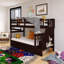 Lit superposé simple avec lit gigogne en bois-1486460202