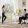 Height Adjustable Standing Computer Desk With Drawer For Home Office