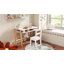 Ensemble de bureau et de chaise pour enfants de 3 à 12 ans QABA, bureau d'étude pour enfants avec compartiment de rangement, table d'écriture pour étudiant à la maison
