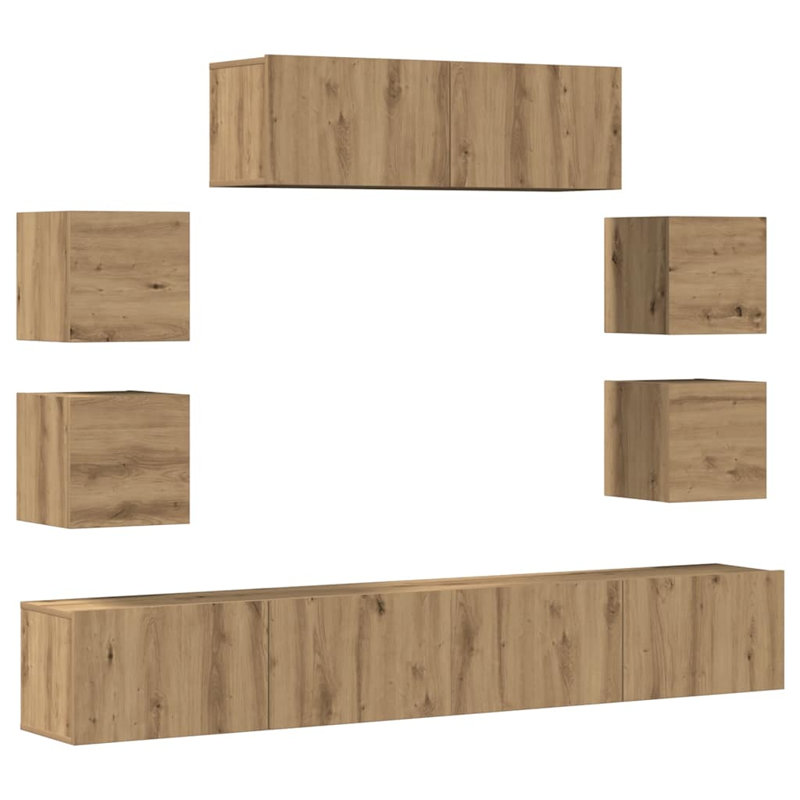 Hagues Unfinished Entertainment Centre, 200cm, Artisan Oak