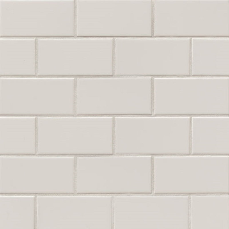 Nantucket 3" x 6" Ceramic Subway Tile, Gloss Dune