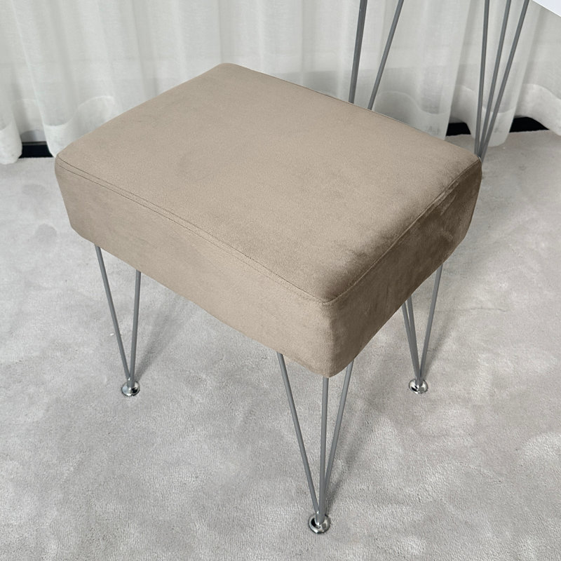Manufactured Wood Accent Stool, Silver