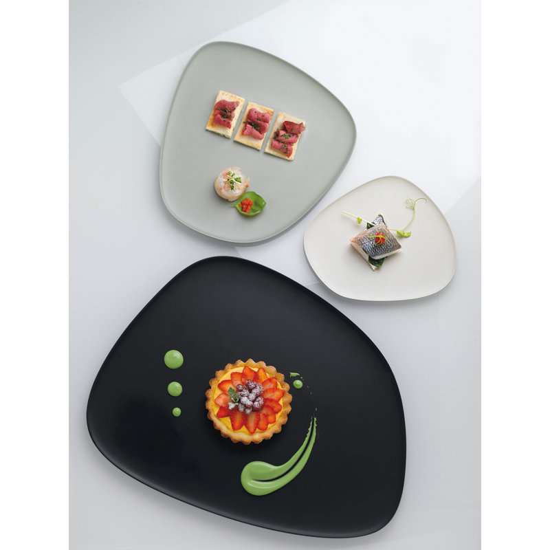 Namasté Decorative Plate Set, Black/Gray/Taupe