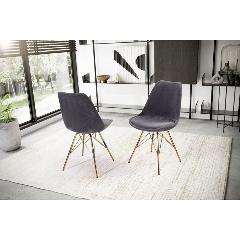 Fairmont Park Esszimmerstuhl 2er Set Stoff Beige Stuhl Skandinavisch Küchenstuhl, Anthracite