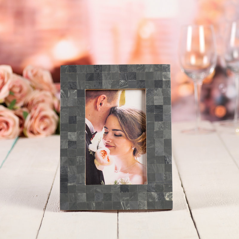 Gaen Grey Wood Picture Frame, 6.69" x 8.66"