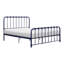 Lit plateforme en métal bleu 1pc, lit dans une boîte