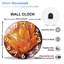 Horloge murale orange en verre 12 po