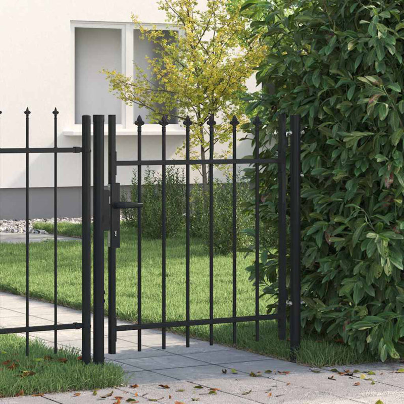 Dundridge 149.86cm H x 99.06cm W Black Metal Gate