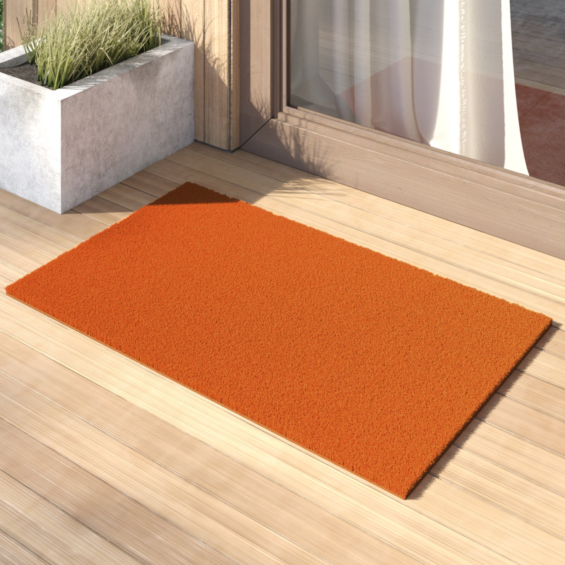Tapis d'extérieur antidérapant Kasper, L 24 po x L 36 po, Orange