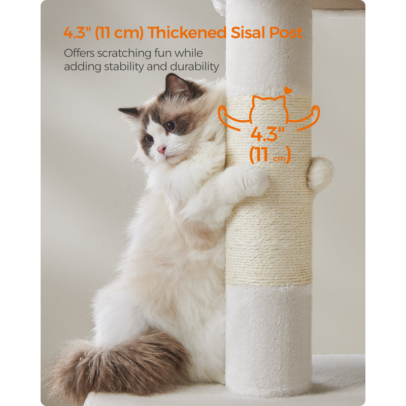 101cm H Cat Tree, Cream White