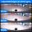 80W 120v Portable LED Work Light with Stand 10000 Lumen, Adjustable Flood Light with 3 Brightness Modes for Garage & Workshop