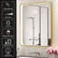 Miroir de salle de bain rectangulaire 30 po x 36 po à DEL, miroir de meuble-lavabo à cadre en métal avec lumières, antibuée, réglable en 3 couleurs-449066936-468309234