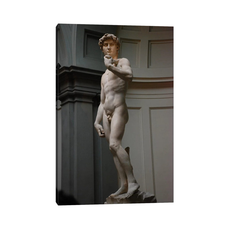David by Michelangelo - Wrapped Canvas Print, 20.32 cm H x 30.48 cm W