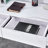 White Environmental Protection MDF Minimalist Dresser, Desk, Desktop Computer Desk, With Double Drawer Storage Space, Simple Home, Perfect For Various Styles Of Home Environment.