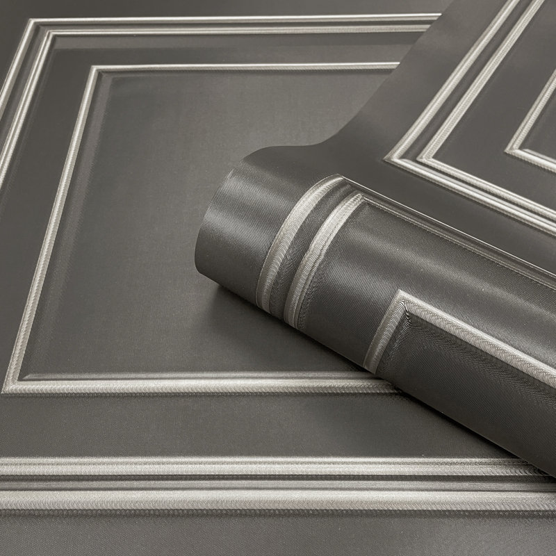 Aragorn 1m x 0.5m Textured Metallic Non-Pasted Roll, Silver/Gunmetal