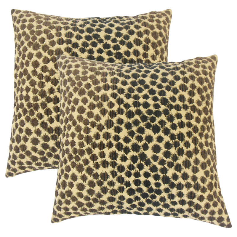 Wijchen Geometric Feather Reversible Throw Pillow