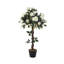 90cm Yellow Artificial Rose Flower Tree in Pot for Decoration-1654555906