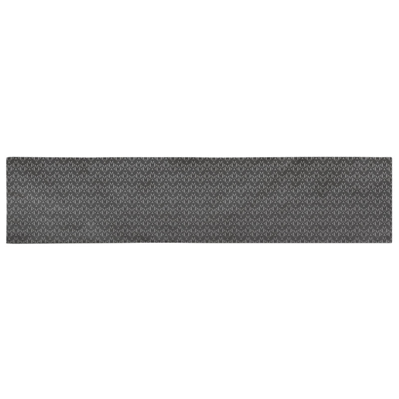 Chemin de table art déco Avicia, 72 po x 16 po, Polyester sergé, Dégradé gris