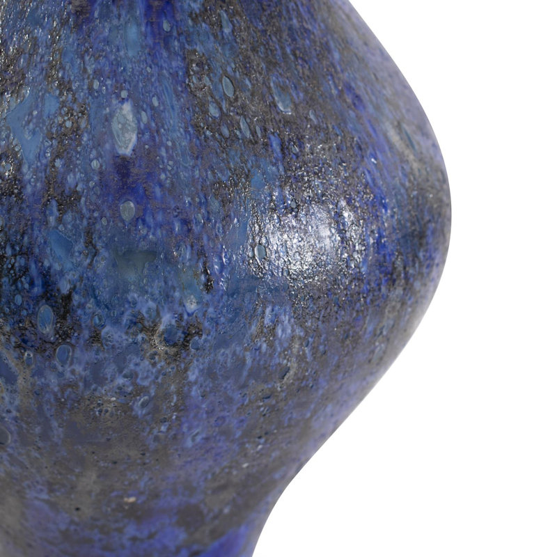 Verre d'art Nestora bleu azur profond - grand