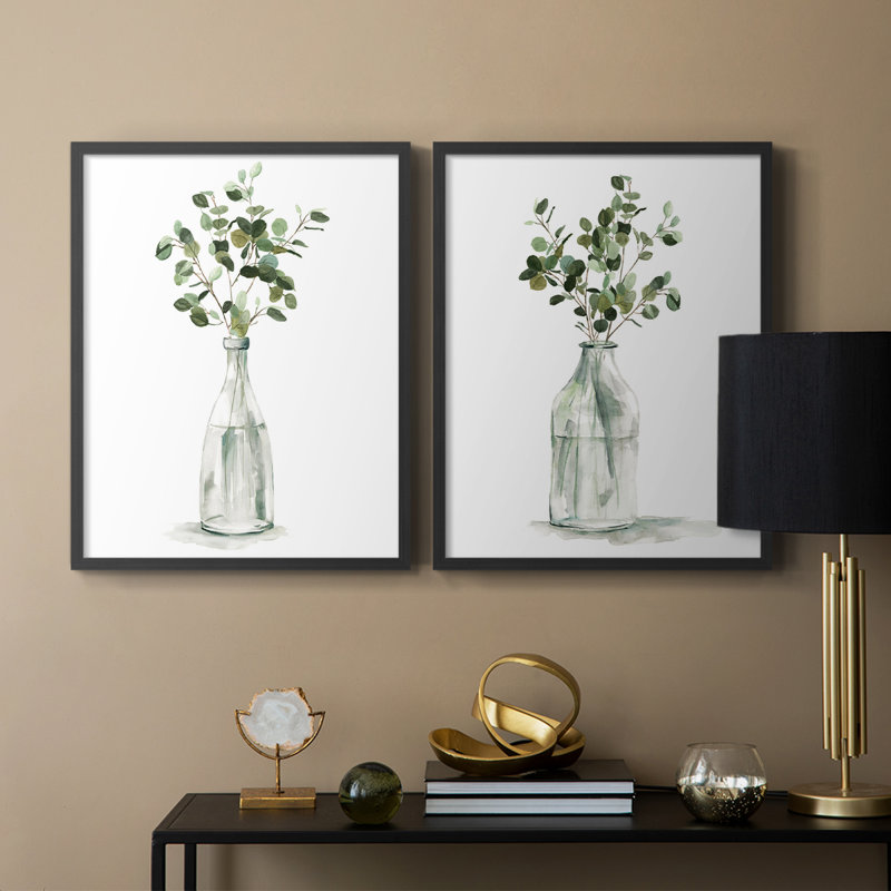 «Botanical Arrangement I», reproduction encadrée de qualité supérieure - prête à être accrochée - aucun clou requis - aucun clou requis