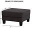 Pieds carrés en bois avec repose-pieds-685781873