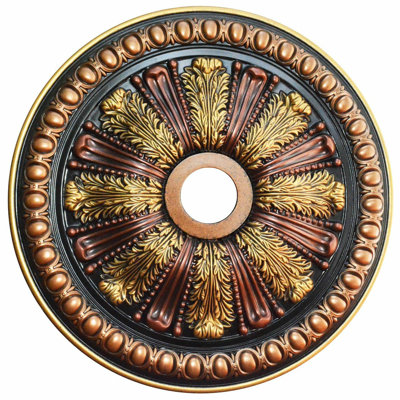 Sunshine Illusion II 27" D Polyurethane Hand Painted Ceiling Medallion