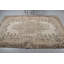 Grand tapis Oushak rétro beige pour le salon ou la chambre à coucher - motif turc tissé à la main