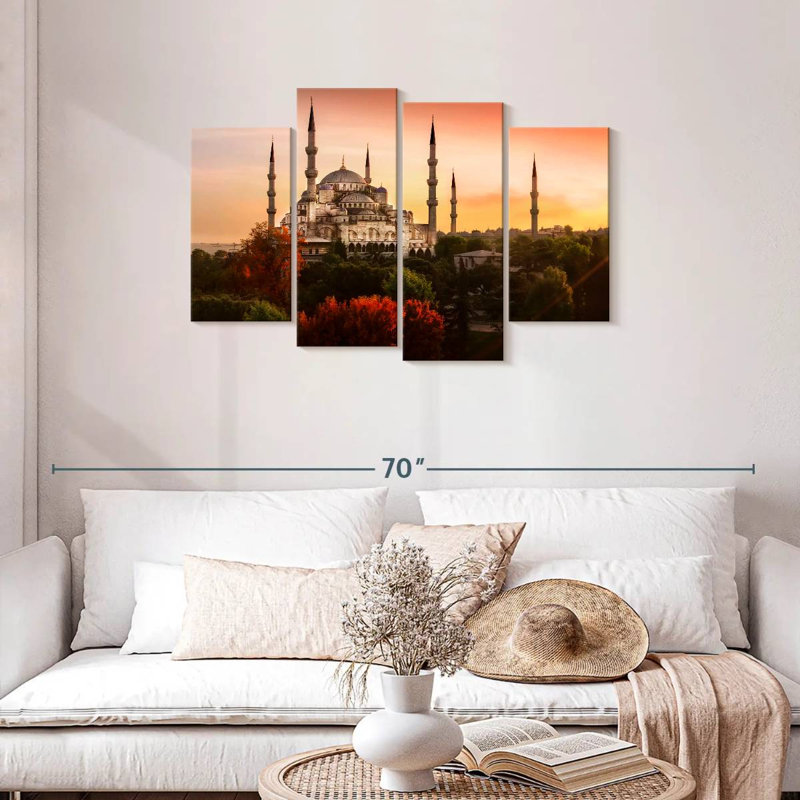 Nicci Hagia Sophia au coucher du soleil, H 27 po x l 43 po