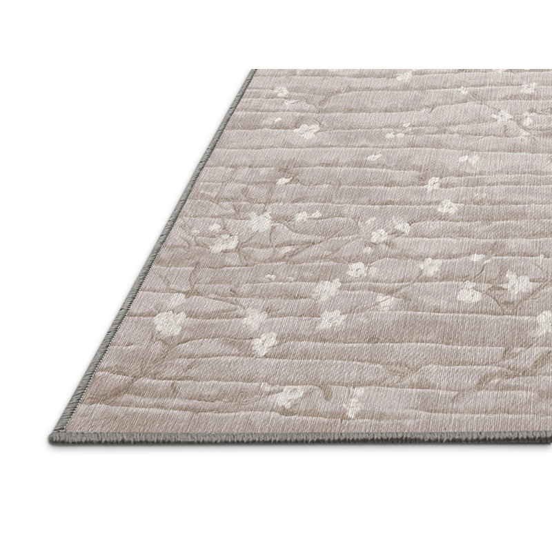 Machine Washable Gray Area Rug, Runner 2' x 5'