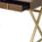 Coleen Walnut & Gold Finish Vanity Desk W/Mirror & Jewelry Tray