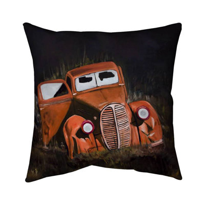 Humpy old car by night - 20"x20" Throw pillow - Poly twill - Print on demand