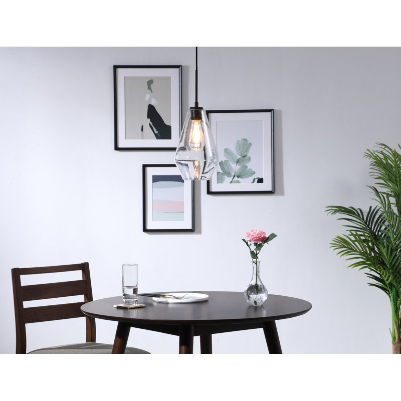 Stutz 1 - Light Pendant, Black, Elongated, Clear